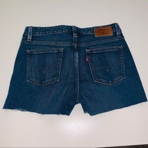 LEVIS 553 Mid Rise Cutoff Denim Shorts - 4